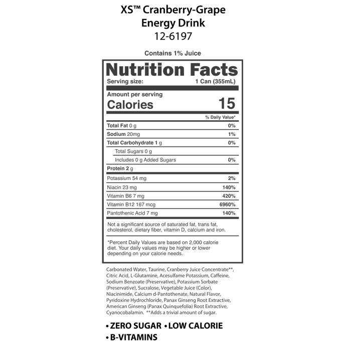 XS™ Energy Drink 12 oz – Variety Case