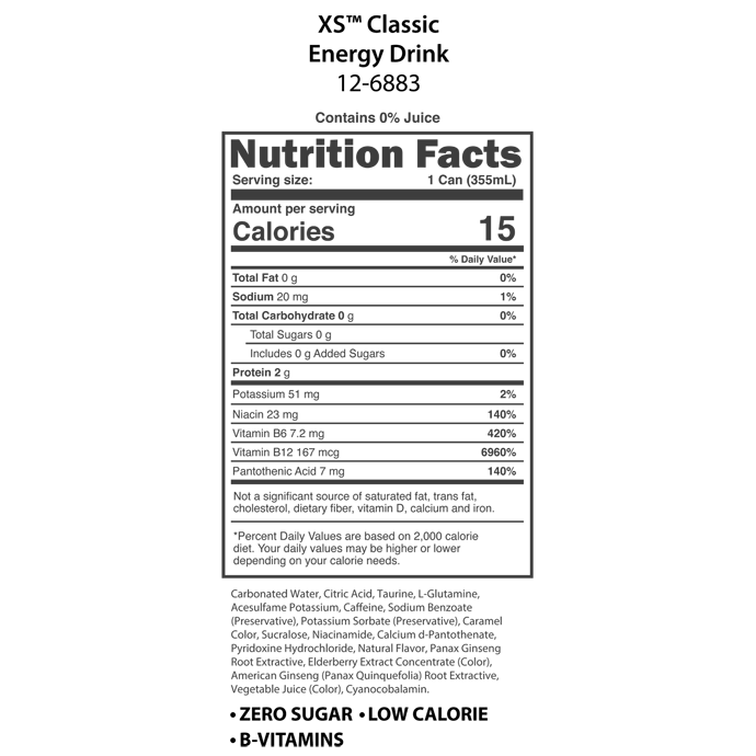 XS™ Energy Drink 12 oz - Classic