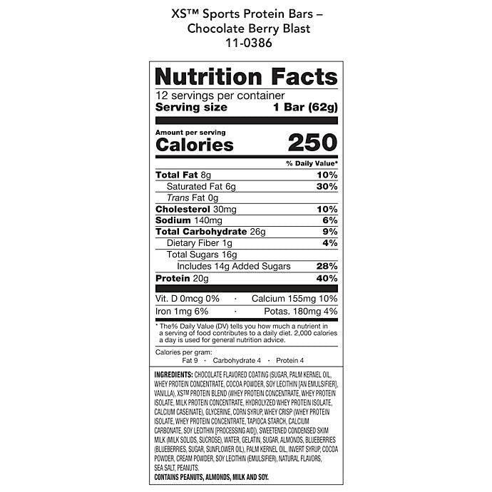 XS™ Sports Protein Bars – Chocolate Berry