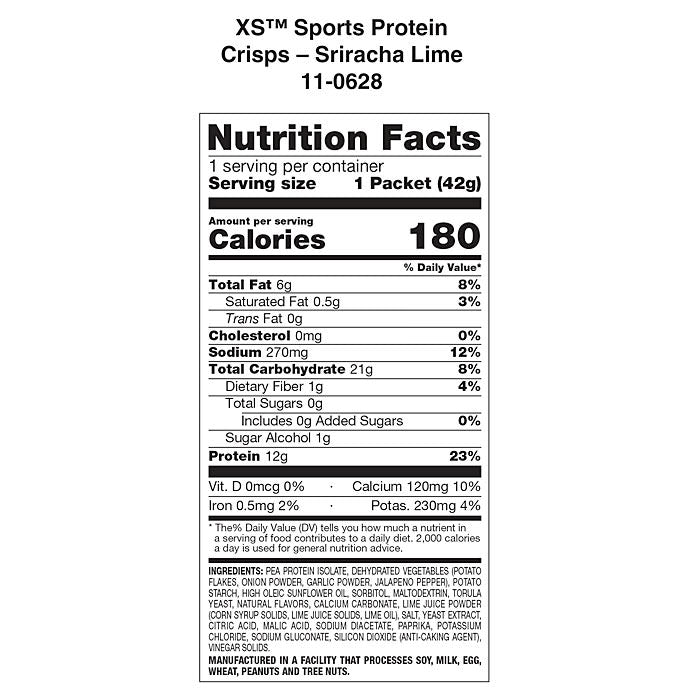 XS⢠Protein Crisps ā Sriracha Lime