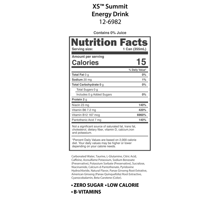 XS™ Energy Drink 12 oz - Summit