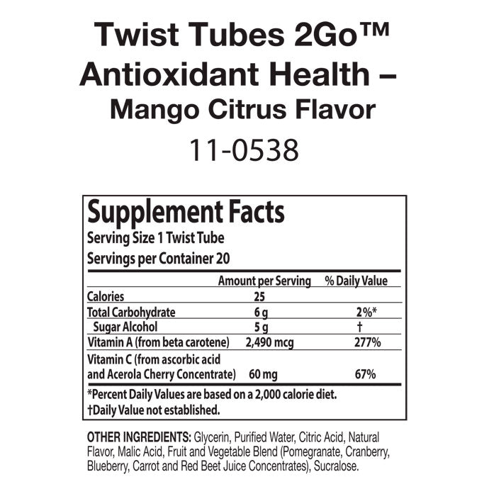 Nutrilite™ Twist Tubes 2GO™ – Antioxidant Health - Mango Citrus