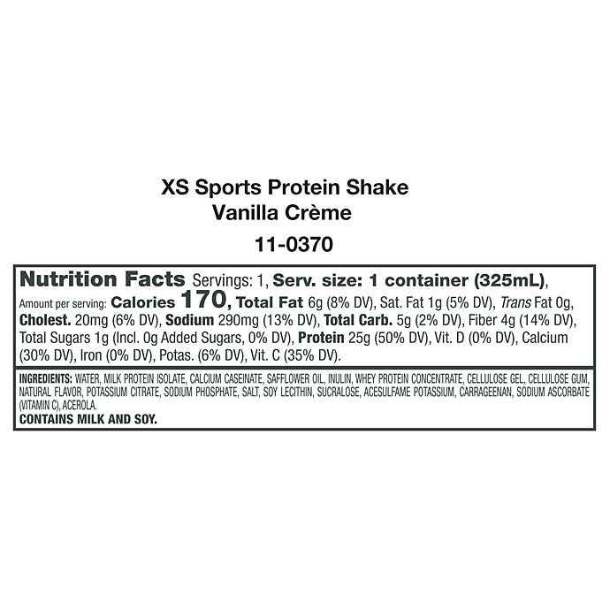 XS™ Sports Protein Shakes – Vanilla Crème