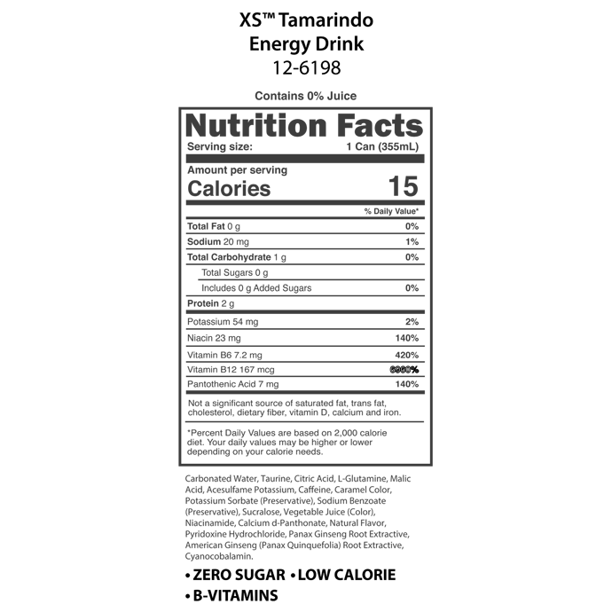 XS™ Energy Drink 12 oz - Tamarindo